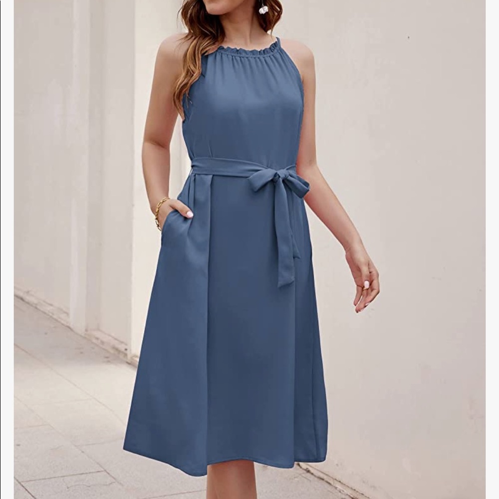 Like New Powder/Dusty Blue Casual Summer Dress